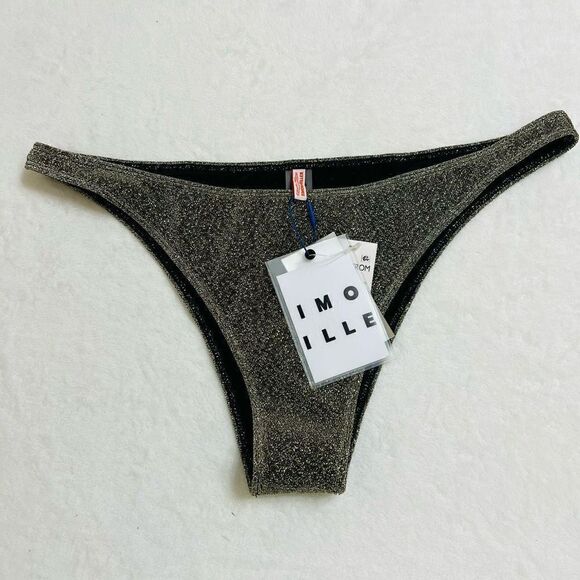 Simon Miller Shiny Gold and Silver Bikini Bottoms NWT Large - Picture 1 of 7